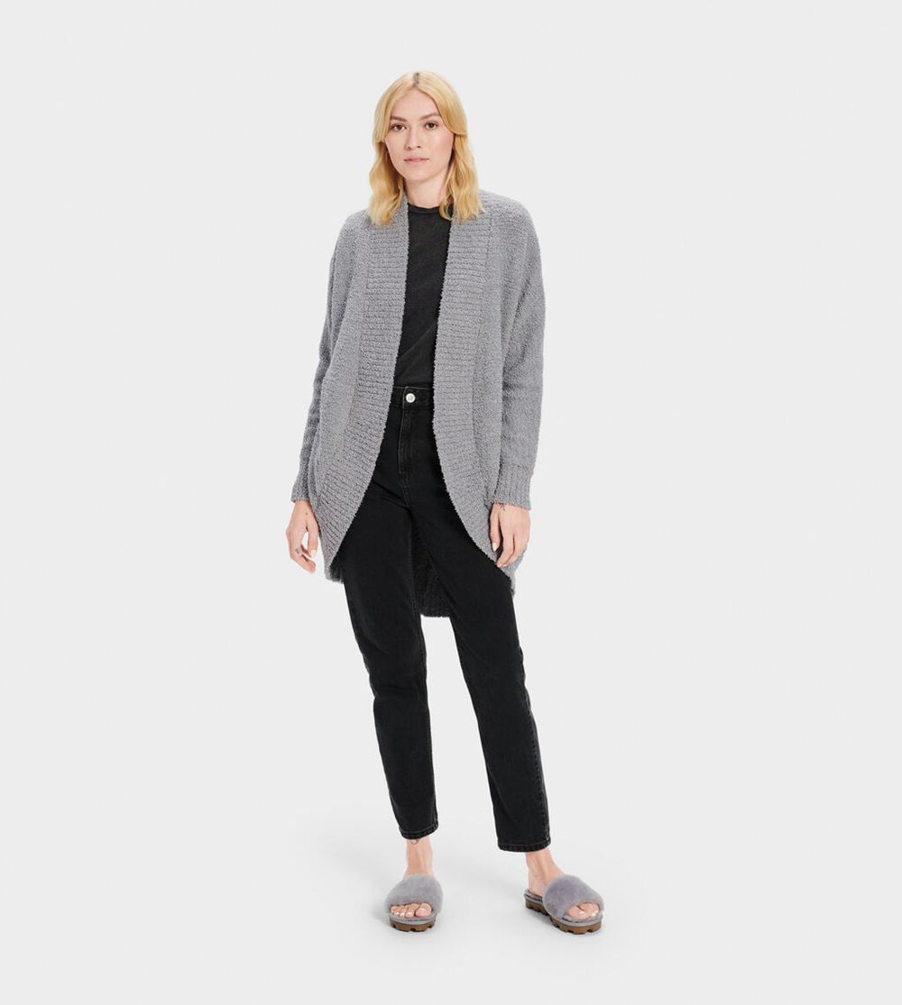 Ugg Cardigan Womens - Ugg Fremont Grey - 371SRIAKB